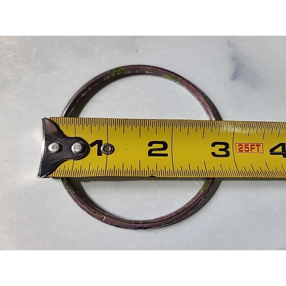 Cloisonne Floral Enamel Bangle Bracelet Vintage - Picture 9 of 10